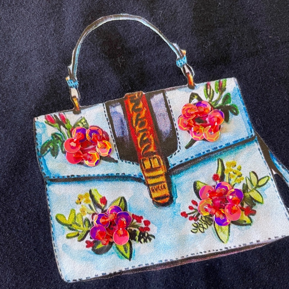 Something Pretty T-Shirt with Louis Vuitton & Miu Miu Handbags Bling Graphic - Picture 8 of 16